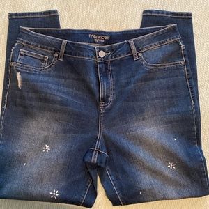 Maurice’s High Rise Skinny Jeans Rhinestone Women’s Size XL